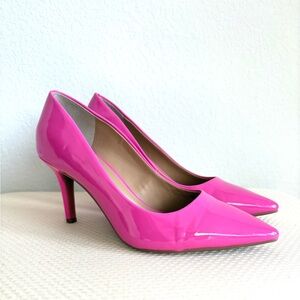 I.N.C International Concept Fuchsia Patent Pointed-Toe Pumps